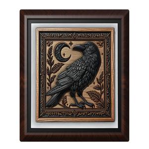 Crow animal wall art relief wall decor