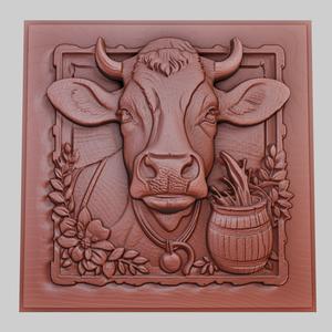 The cow gives milk 3d printer model animal model obj stl