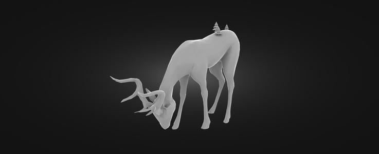 Figure fantasy <<Deer carrying the forest>>