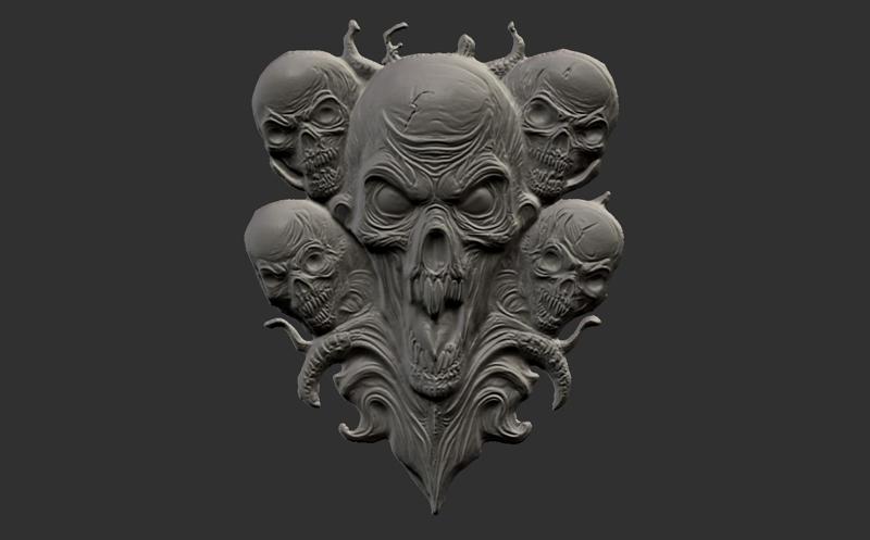 scary face wall decor