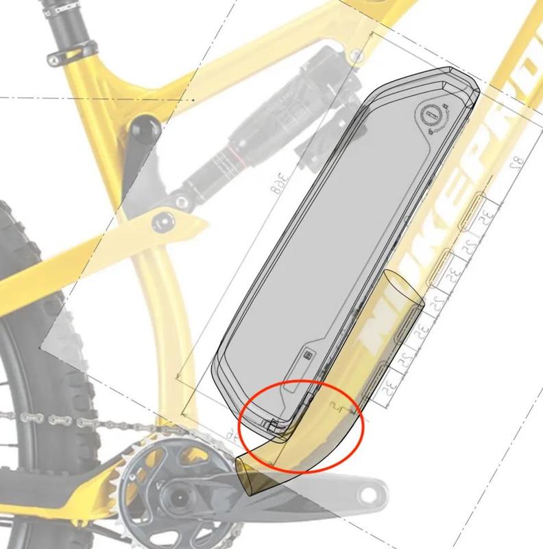 Replacement battery mount base for SuperShark ebike battery   