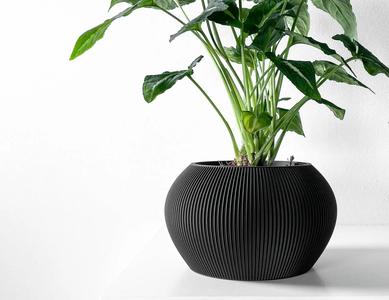 The Melfi Planter Pot with Drainage: Tray & Stand Included | Modern and Unique Home Decor for Plants and Succulents | STL File   