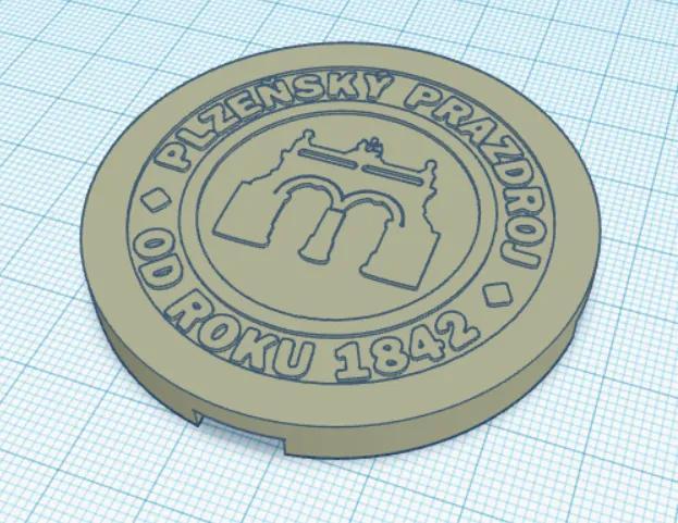 Víčko na plechovku s logem Pilsner Urquell   