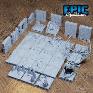 Modular Bone Dry Desert Tiles ‧ DnD Miniature ‧ Tabletop Miniatures ‧ Gaming Monster ‧ 3D Model ‧ RPG ‧ DnDminis ‧ STL FILE