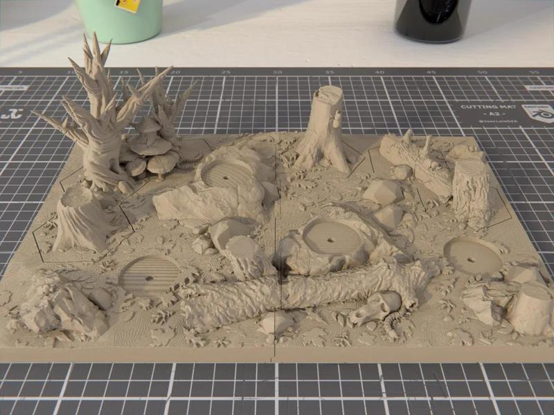 Diorama + Hex Terrain for Ylthari's Guardians   