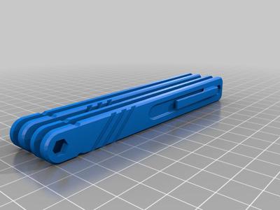 3d printed balisong handle with pocket clip