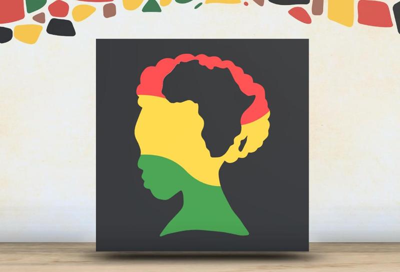 Juneteenth Woman - Layered - Celebration Art