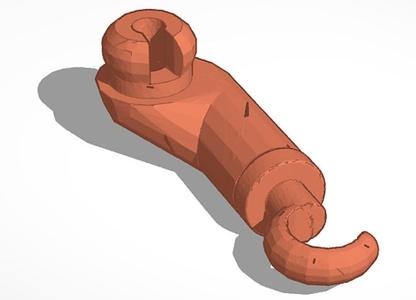 Lego compatible hook arm