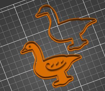 Simple goose cookie Cutter