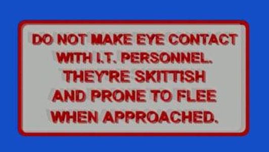 IT EYE CONTACT SIGN
