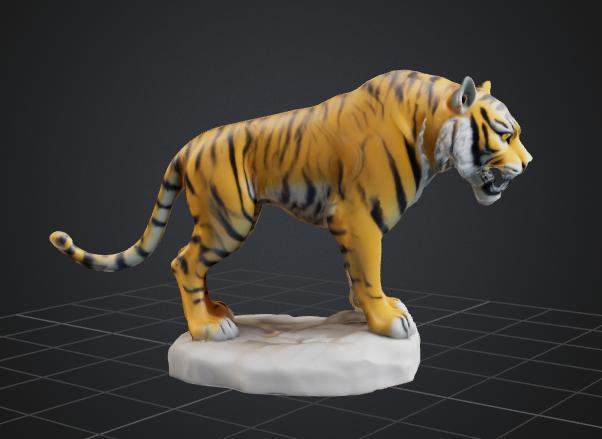 Ferocious Elegance: Tiger 3D Print Figure" 🌿🐯