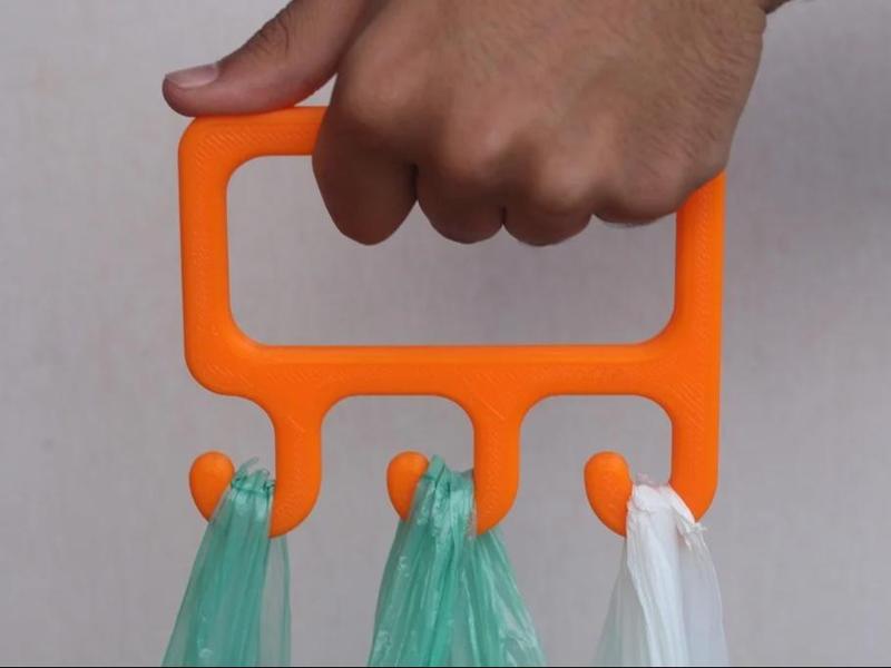Shopping bag holder