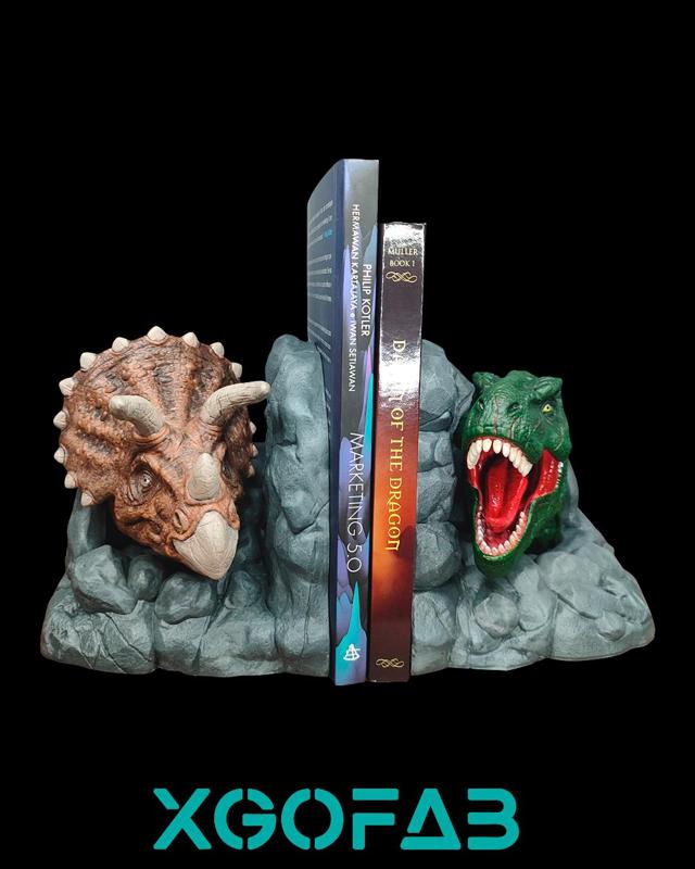 Dinosaur  -  Book End 🦖🦕  T-Rex e Tricerátops