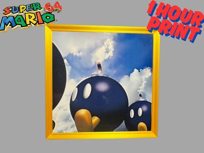 Super Mario 64 Bomb Level Painting Frame 