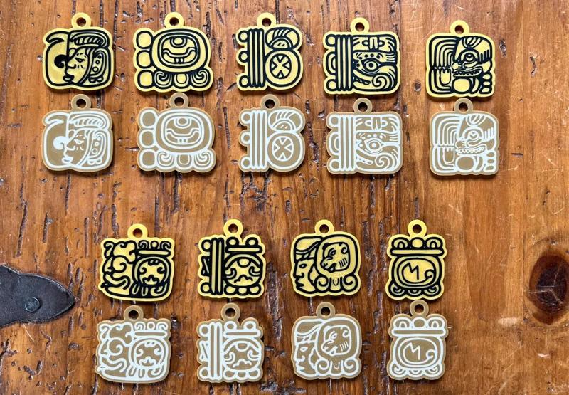 Maya Glyph Keychain   