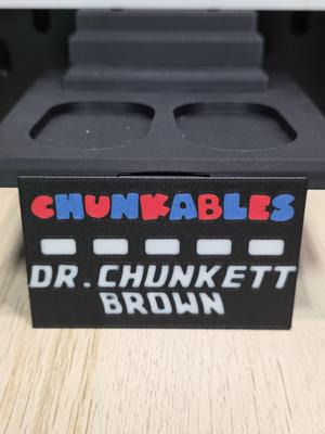 Dr. Chunkett Brown Multicolor Nameplates
