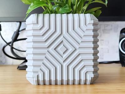 Ancient Cube Plant pot and Planter - Vase mode design   