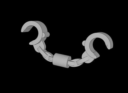Lego Compatible (61482.dat) Minifig Handcuffs   