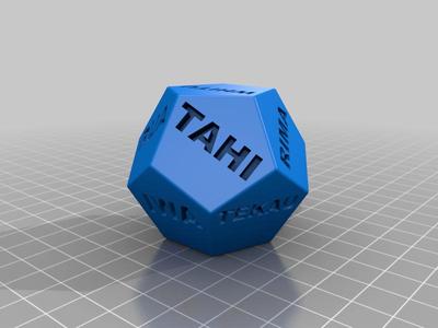 Dodecahedron Dice Te Reo (Maori)