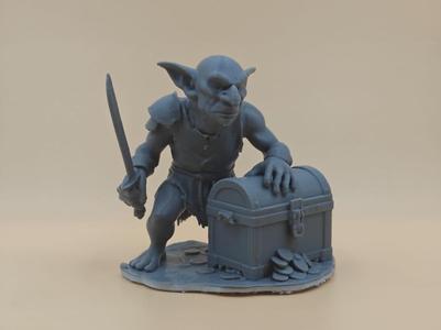 Goblin Guarding Treasure Chest