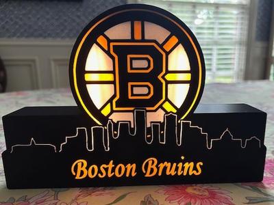 NFL Boston Bruins Lightbox with skyline Display!
