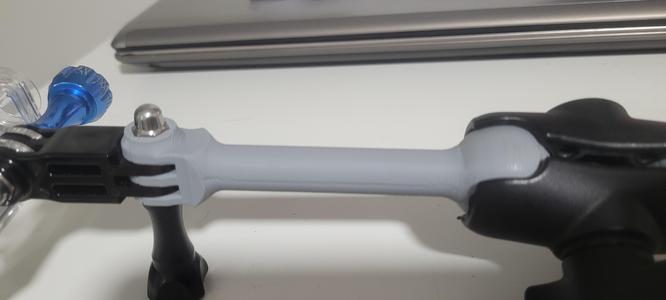 1" ram ball with 4" and 3" extension for go pro mounting