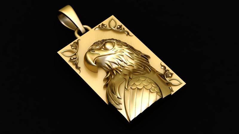 Eagle face Pendant 3d printable Model