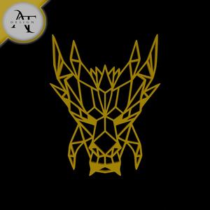  Dragon Head - Geometric - 2D Wall Art Decor