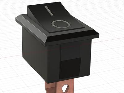 (HUAREW Mini Toggle Switch T85 KCD1-101 2-pole)