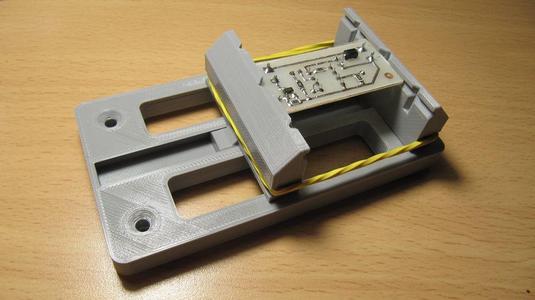 Rubber Band PCB vise for soldering