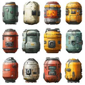Sci-Fi Barrels Pack – Futuristic Storage & Supply Containers 3D Models