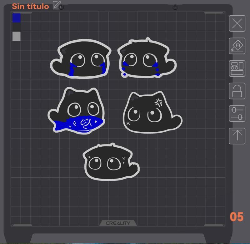 LLAVERO EN 2D DE GATOS N°2/ 2D DOUBLE-SIDED CAT KEYCHAIN PACK 2