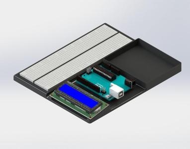 Arduino support with breadboard and LCD 16x2