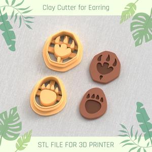Dinosaur Footprints 2 POLYMER CLAY CUTTER
