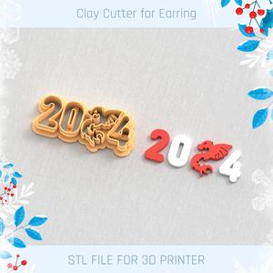 New Year 2024 Polymer Clay Cutter