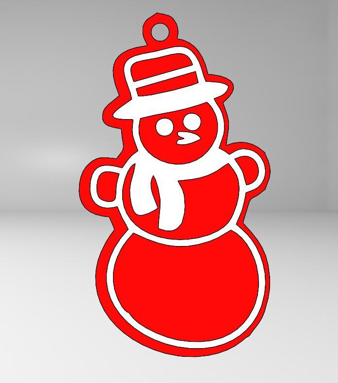 Snowman Ornament for Christmas Tree