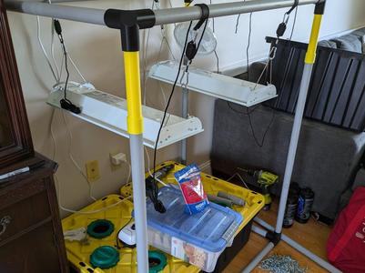 Hydroponics 3 inch mesh pot and light frame pieces