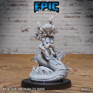 Naga Queen ‧ DnD Miniature ‧ Tabletop Miniatures ‧ Gaming Monster ‧ 3D Model ‧ RPG ‧ DnDminis ‧ STL FILE