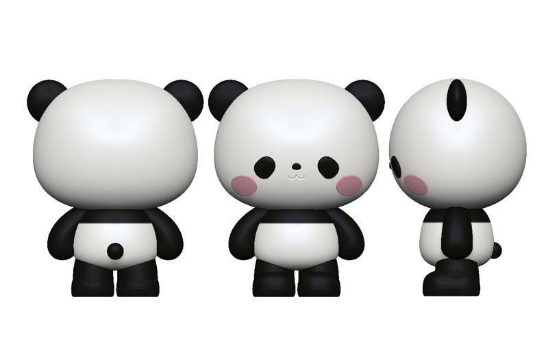 panda character art toy