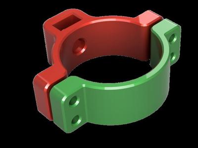 Clamp (holder, mounting) for a bicycle shock absor