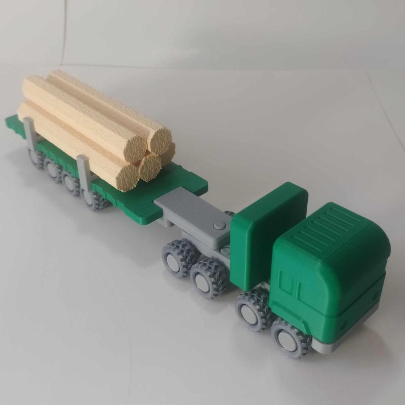 WOOD TRAILER TRUCK, LOG, TRUCK