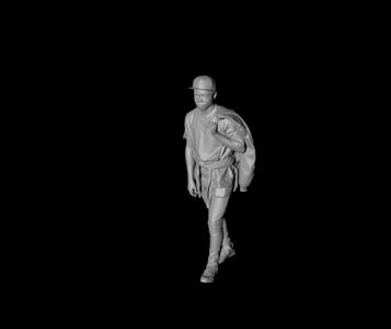 1/64 Walking Boy 3D Digital Character Model