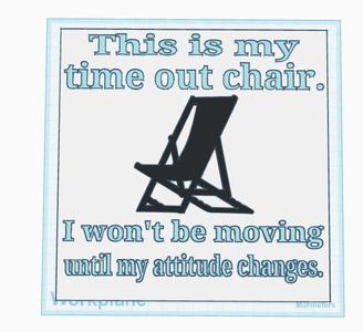 Time Out Chair Sign