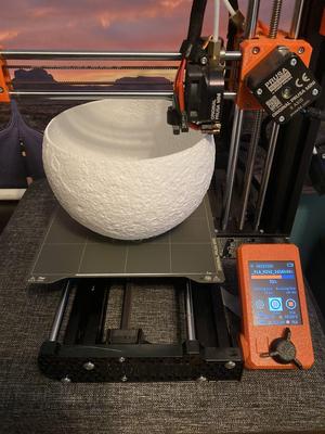 Remix of Moon Lamp for the Prusa Mini printer (STL Fix)