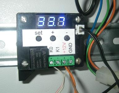 body and DIN rail mount for temperature controller w1209