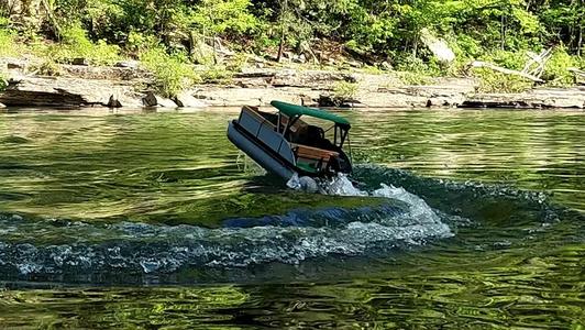 Big Chill RC Pontoon boat 1:8 scale by Black Crow   