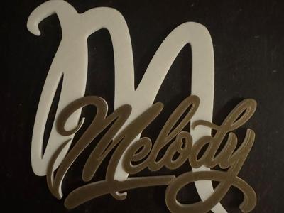 Melody Nameplate Door Decor Room