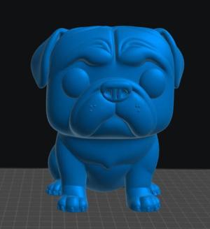 Stylized Pug Dog 3D Model – Cute Collectible Figurine or STL Print File