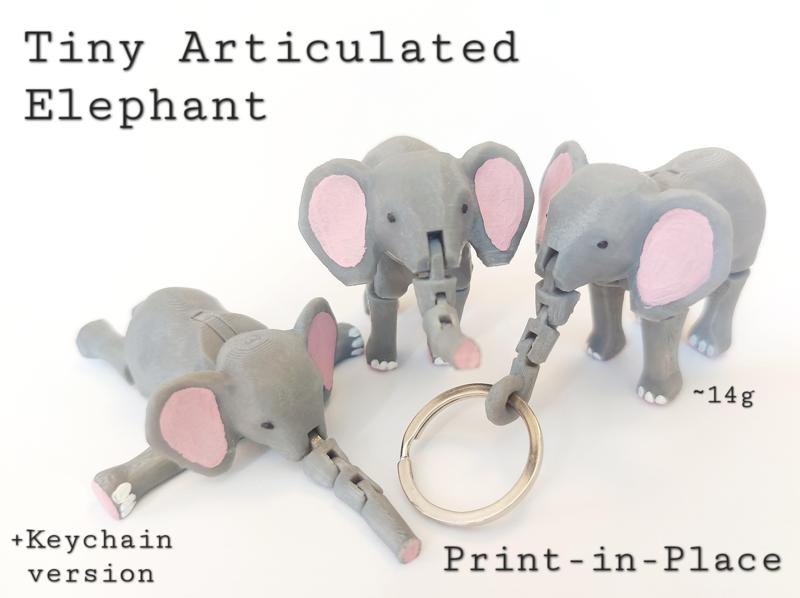 Tiny Elephant (Print-in-Place)