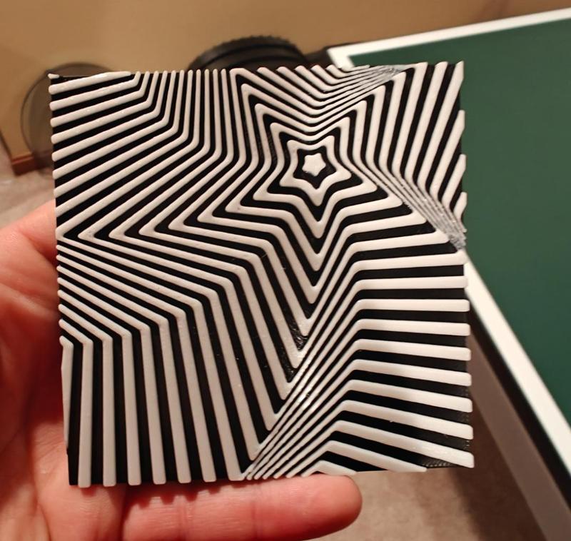 Abstract Black and White Star Shaped art